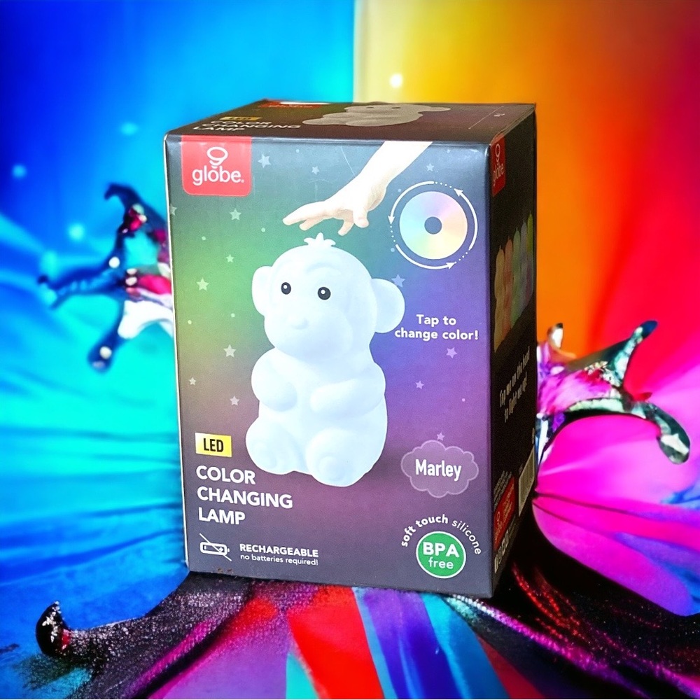 🆕 LED Color Changing Lamp ~ Marley the Monkey Touch Light ~ BNIOB ~ Unisex
